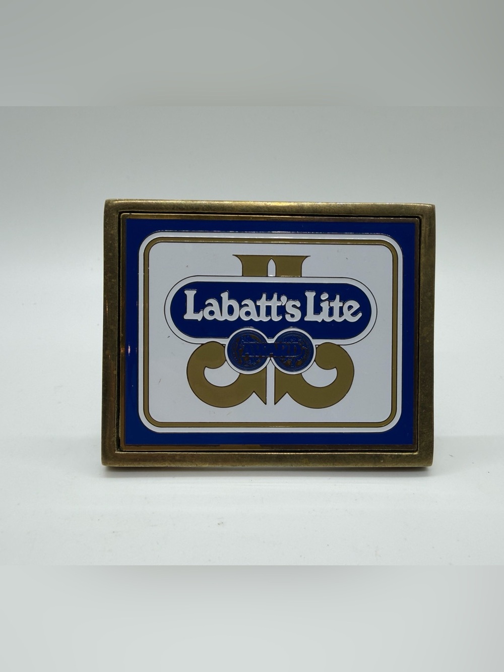 Vintage Labatt’s Lite Award Solid Brass Belt Buckle – Canadian Beer Collectible